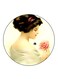Vintage Art Printed Fridge Magnet Multicolour