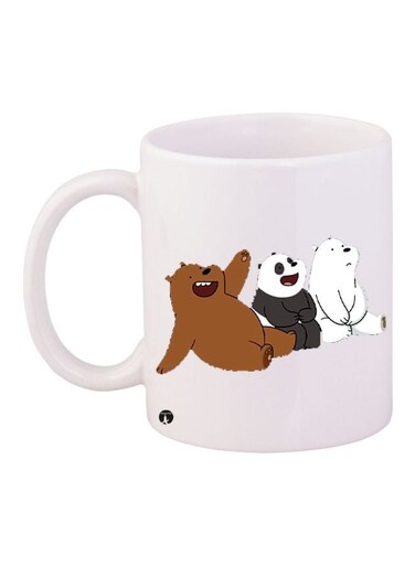 Bear Printed Coffee Mug White/Brown/Black