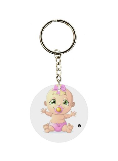 Baby Boy Printed Double Sided Keychain
