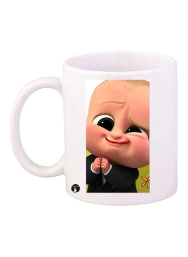 Boss Baby Printed Coffee Mug White/Black/Beige