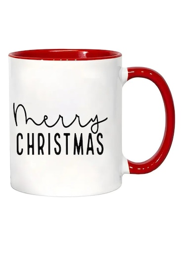 1pc Merry Christmas Ceramic Coffee Mug, 11oz Durable Novelty Drinkware for All Seasons, Holiday Gift for Christmas and New Year