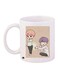 Cartoon Characters Printed Coffee Mug White/Beige/Black 11ounce