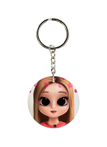 Girl Printed Keychain