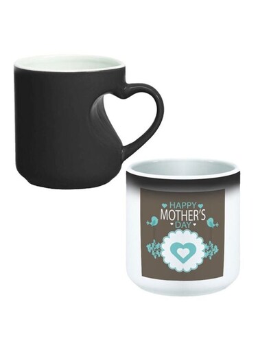 Happy Mother's Day Printed Magic Coffee Mug White/Grey/Blue 12ounce