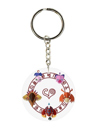 Anime Digimon Printed Keychain
