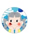 Girl Printed Fridge Magnet Multicolour
