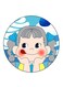 Girl Printed Fridge Magnet Multicolour