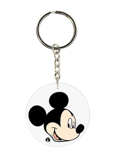 Disney Character Printed Keychain Silver/Black/Beige