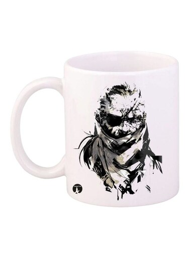 Printed Ceramic Mug White/Black
