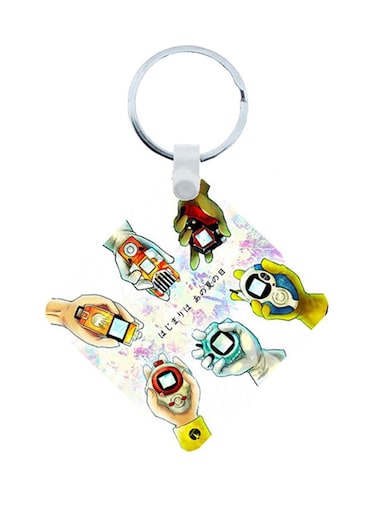 Digim0n Anime Wooden Keychain