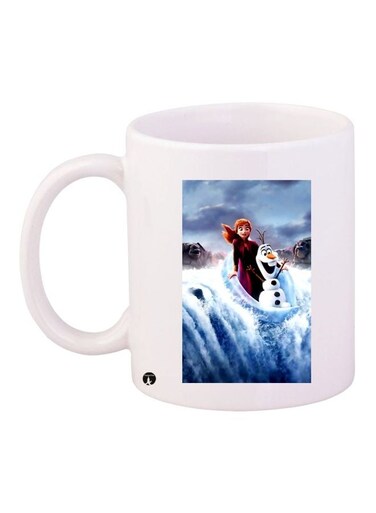 Disney Frozen Printed Coffee Mug White/Blue/Red 11ounce