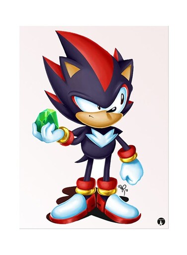 Video Game Sonic Metal Plate Poster Multicolour 15 x 20cm