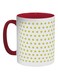 Large And Small Circles Printed Coffee Mug Red/White/Green 325ml