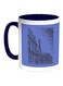 Drawing Of Paris Printed Coffee Mug Blue/White 11ounce