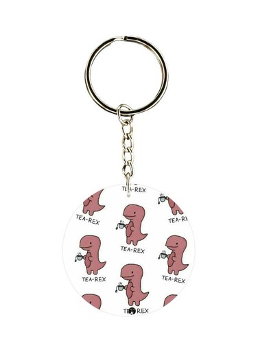 Tea-Rex Printed Keychain
