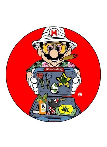 Video Game Super Mario Printed Fridge Magnet Multicolour