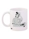 Printed Ceramic Coffee Mug White/Grey