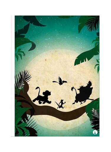 Metal Plate Of Disney Poster Multicolour