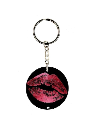 Lip Printed Dual Sided Keychain