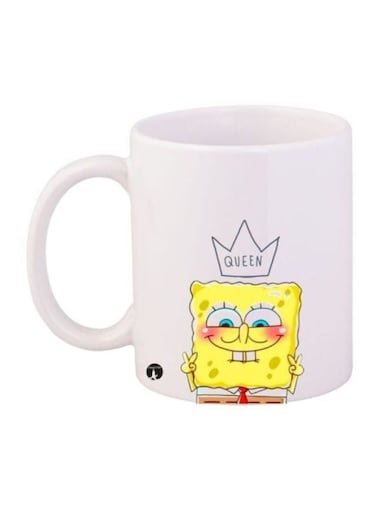 Spongebob Printed Mug White/Yellow