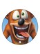 Crash Printed Fridge Magnet Brown/White/Blue