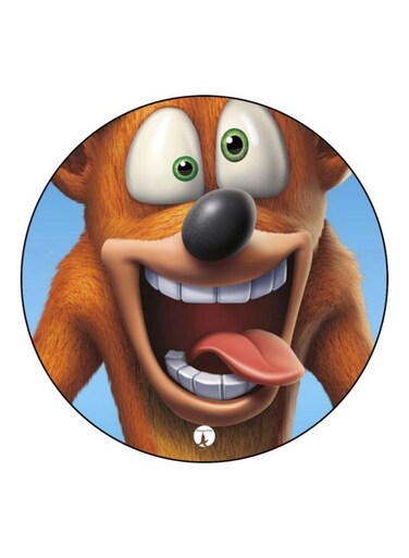 Crash Printed Fridge Magnet Brown/White/Blue