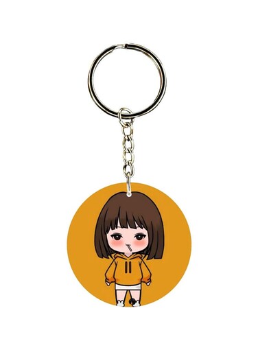Double Sided Child Printed Keychain