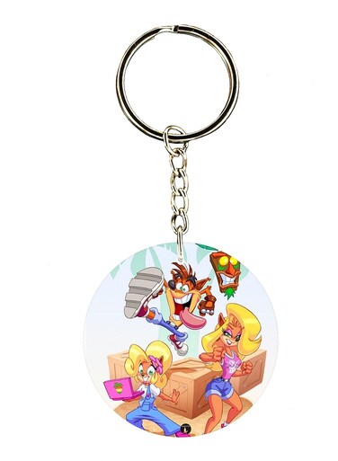 The Video Game Crash Double Side Printed Keychain