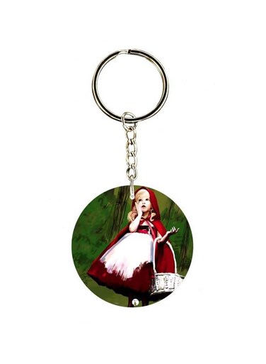 Double Sided Girl Printed Keychain