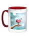Heart Printed Coffee Mug Red/White/Green 11ounce