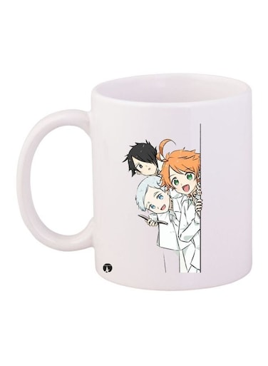 Anime Printed Coffee Mug White/Grey/Beige 11ounce