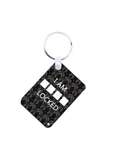Sherlock Quote Printed Keychain Black/White