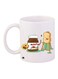 Nuttela Printed Coffee Mug White/Brown/Green 11ounce