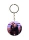 Disney Character Printed Keychain Silver/Brown/White