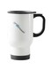 Printed Stainless Steel Travel Mug White 13centimeter