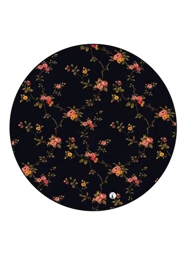 Floral Printed Fridge Magnet Black/Pink/Green 5.5cm