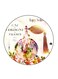 Flower Printed Fridge Magnet Multicolour 5.5 x 5.5cm