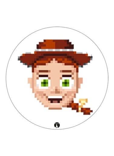 Cartoon Printed Fridge Magnet White/Brown/Beige 5.5cm
