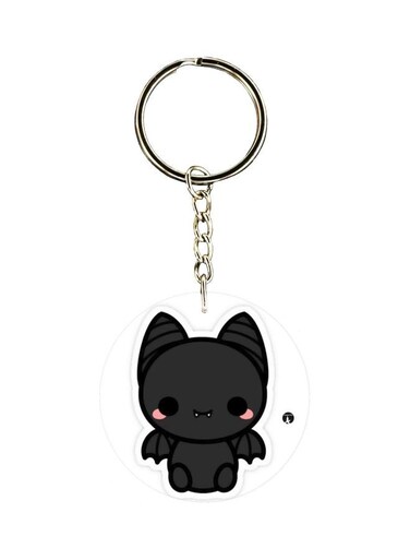 Cartoon Bat Printed Keychain
