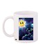 Star Printed Coffee Mug White/Blue/Yellow 11ounce