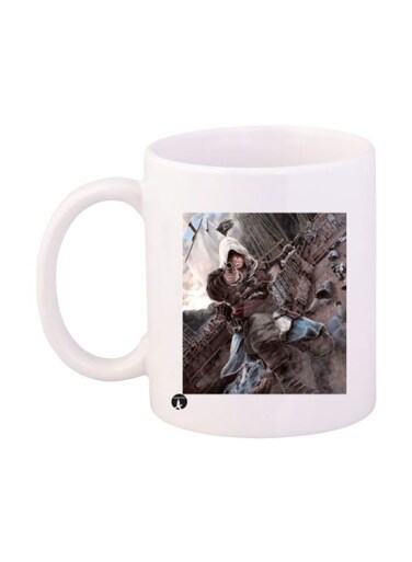 Game Assassin's Creed Character Printed Mug White/Brown/Grey Standard Size