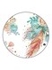 Floral Printed Fridge Magnet White/Blue/Pink 5.5cm