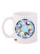 Digimon Printed Mug White/Blue/Brown 12ounce