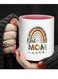 11oz Ceramic Best Mom Coffee Mug, Insulated Reusable Round Tea Cup, Multipurpose Adult Beverage Mug, Double-Sided Design, Ideal for Mother's Day, Birthday, Thanksgiving &ndash; Pink