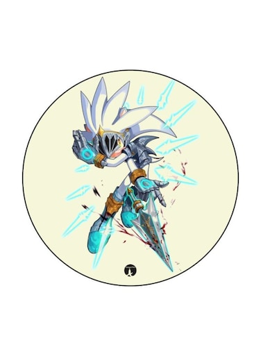 Video Game Sonic Printed Fridge Magnet Beige/Silver