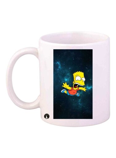 The Simpsons Printed Mug White/Blue/Yellow Standard Size