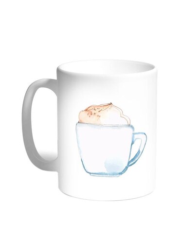 Cup Of Coffee In A Foam Printed Mug White 11ounce