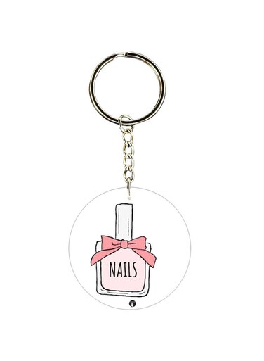 Nails Printed Double Sided Keychain