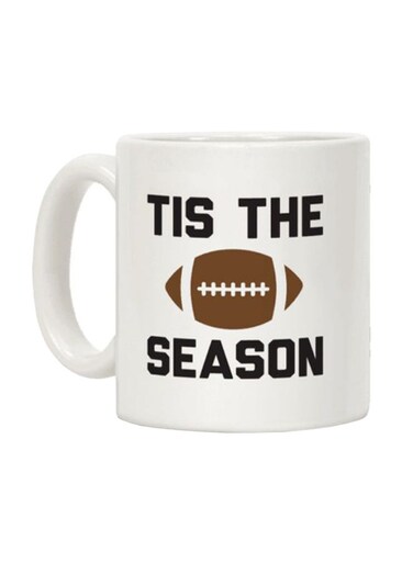 Tis The Football Season Printed Coffee Mug White