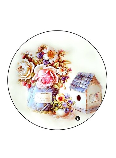 Flower Printed Fridge Magnet Multicolour 5.5 x 5.5cm